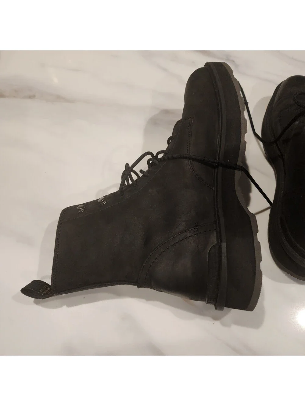 SOREL Men’s Hi-Line Waterproof Lace-Up Boots Black Leather 13